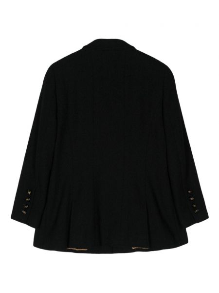 Dlouhá bunda s knoflíky Chanel Pre-owned černá