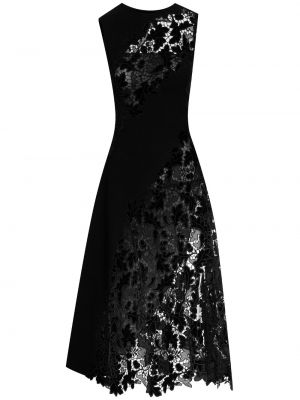 Sukienka koktajlowa koronkowa Oscar De La Renta czarna
