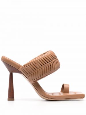 Sandalias de cuero Gia Borghini marrón