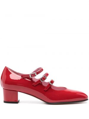Кожени полуотворени обувки Carel Paris червено