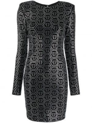 Flitrované mini šaty Philipp Plein čierna