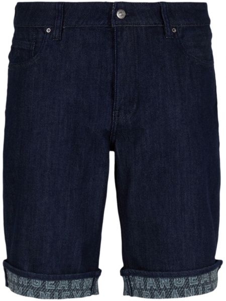 Pantaloni scurți din denim Armani Exchange albastru