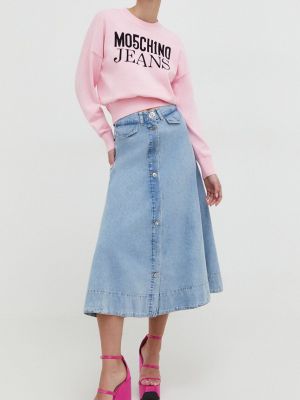 Džínová sukně Moschino Jeans modré