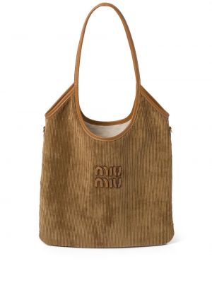 Menčestrová nákupná taška Miu Miu hnedá