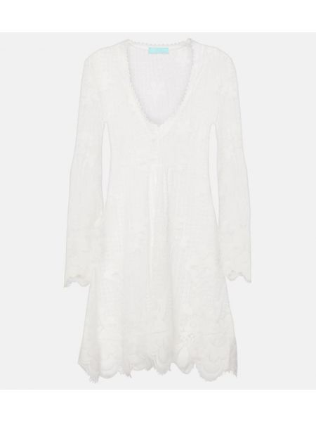 Mini vestido de algodón Melissa Odabash blanco
