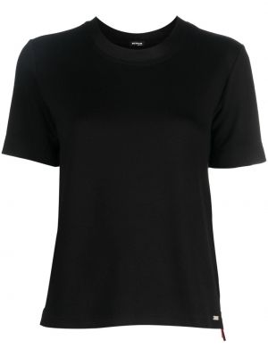 Bavlnené tričko s potlačou Kiton čierna