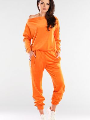 Teplákové nohavice Awama oranžová