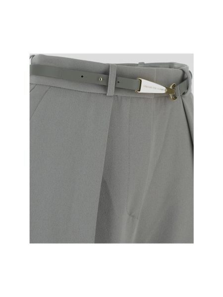 Pantalones de cintura alta Elisabetta Franchi blanco
