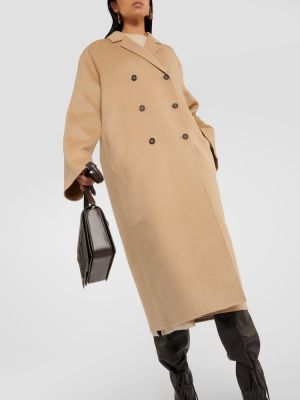 Oversized vlnený kabát Totême béžová