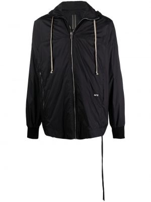 Chaqueta con cordones con cremallera Rick Owens negro