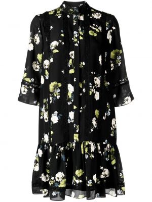 Trykt floral dress Erdem svart