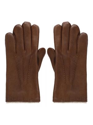 Rękawiczki z kaszmiru Orciani brązowe
