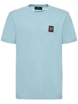 Camiseta de algodón de tela jersey Belstaff azul