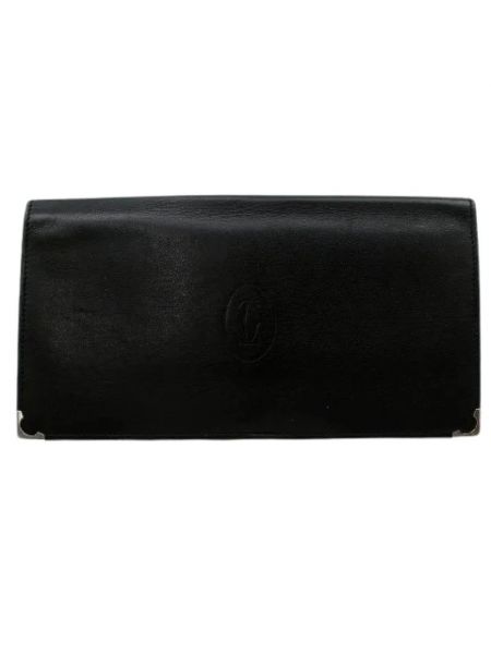 Portefeuille en cuir Cartier Vintage noir