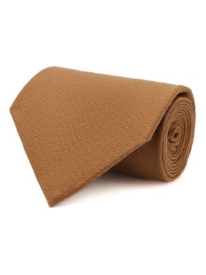Кашемировый галстук Ralph Lauren коричневый