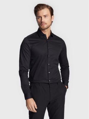Риза slim Calvin Klein черно
