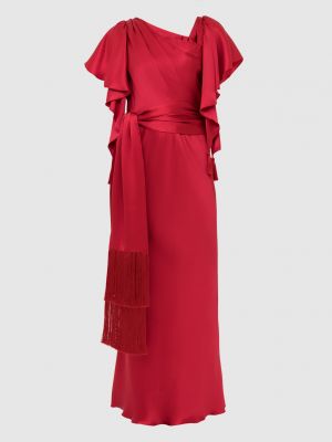 Красное шелковое вечернее платье Dolce&gabbana