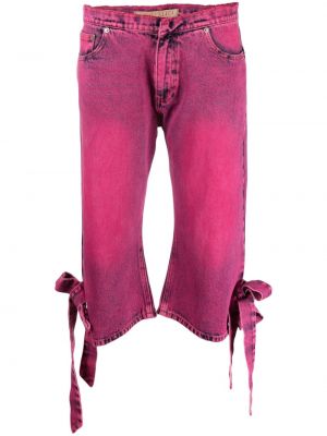 Madala vöökohaga teksapüksid Cormio roosa