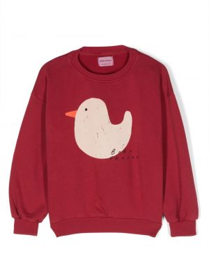 Hoodie con stampa Bobo Choses rosso