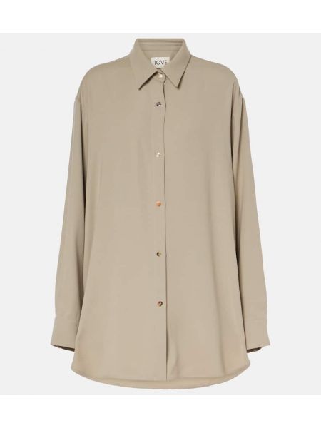 Ull skjorte Tove beige