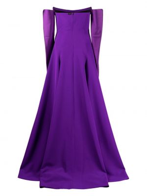 Krepové večerní šaty Rhea Costa fialové