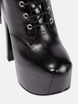Botines de cuero con plataforma Vivienne Westwood negro