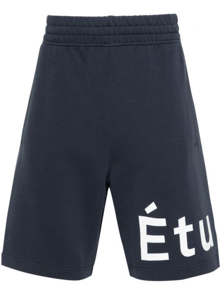 Shorts aus baumwoll mit print études blau