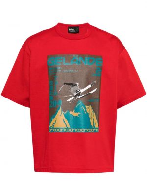 T-shirt en coton à imprimé Kolor rouge