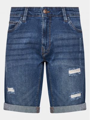 Priliehavé džínsové šortky Indicode modrá