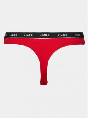 Pruhované kalhotky string Hugo červené