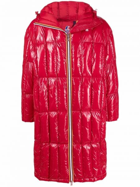 Péřový kabát K-way R&d - Červená