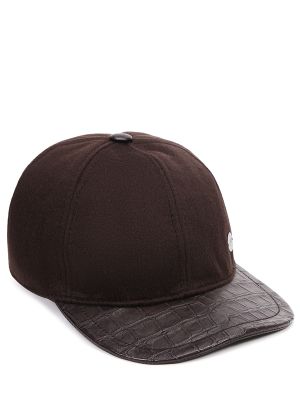 Кашемировая кепка Hettabretz коричневая