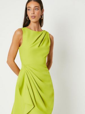 Платье с рюшами из крепа Coast зеленое
