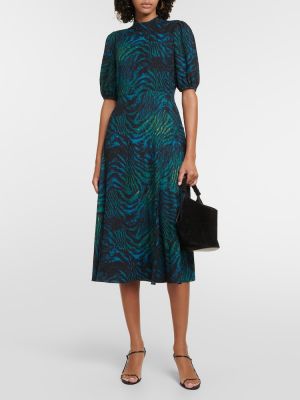 Tigrované midi šaty s potlačou Diane Von Furstenberg