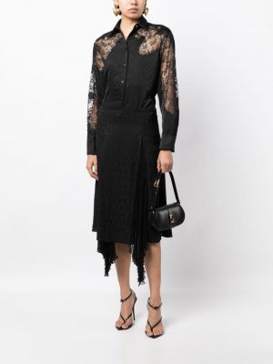 Asimetriškas žakardinis sijonas Versace juoda