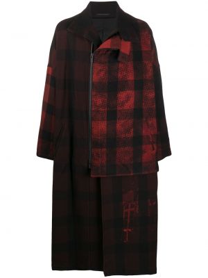 Abrigo oversized asimétrico Yohji Yamamoto rojo