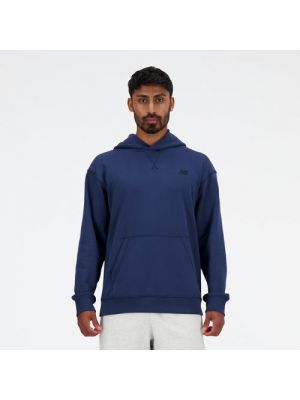 Fleece hoodie aus baumwoll New Balance blau