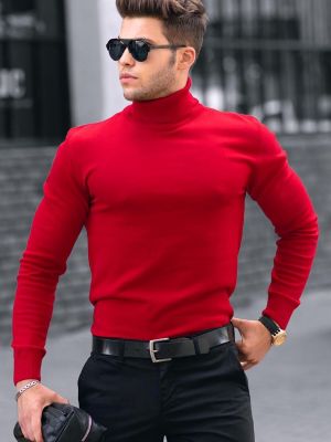 Pieguļošs džemperis Madmext sarkans