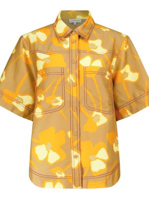 Λινό πουκάμισο Lee Mathews κίτρινο