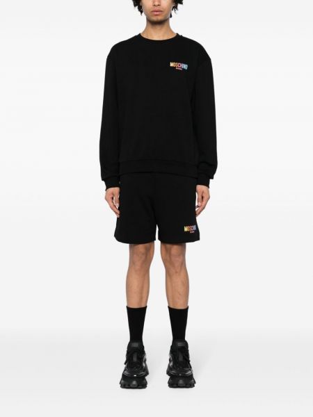 Sweatshirt mit stickerei Moschino schwarz