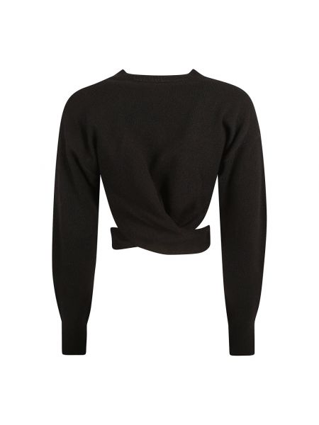Jersey de lana de tela jersey Alexander Mcqueen negro