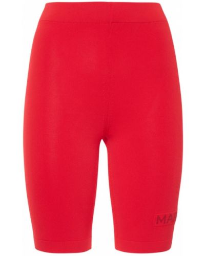 Viskózové cyklistické šortky Marc Jacobs červené