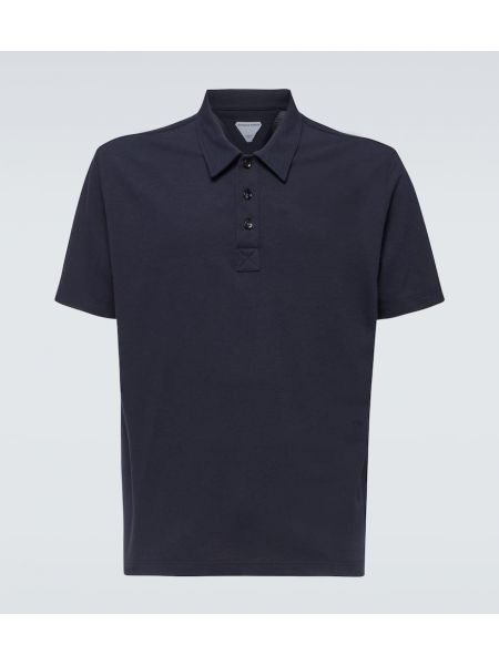 Poloshirt i bomuld Bottega Veneta blå