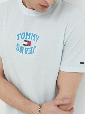 Tricou clasic Tommy Jeans albastru