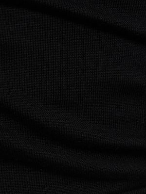 Vlnená košeľa so vzorom hadej kože Dion Lee čierna