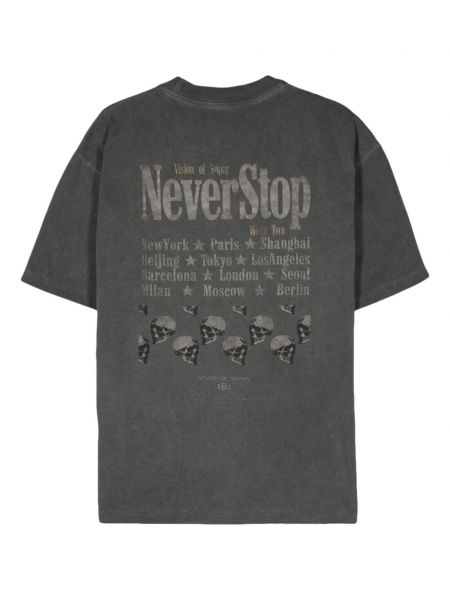 T-shirt en coton Vision Of Super gris
