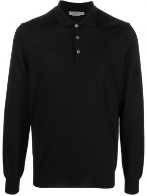 Megztas polo marškinėliai Corneliani juoda
