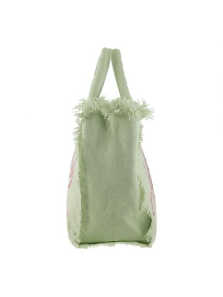 Shopper handtasche mit fransen Mc2 Saint Barth grün