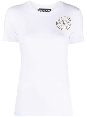 Tričko s potlačou Versace Jeans Couture biela