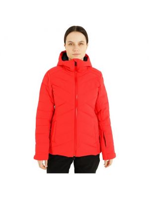 Куртка HEAD, средней длины, силуэт полуприлегающий, карманы, карман для ски-пасса, несъемный капюшон, снегозащитная юбка, мембранная, S красный